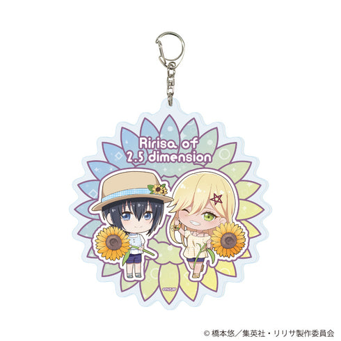 『2.5次元の誘惑』デカアクリルキーホルダー02/ノノア&アリア ひまわりver.(ミニキャライラスト)